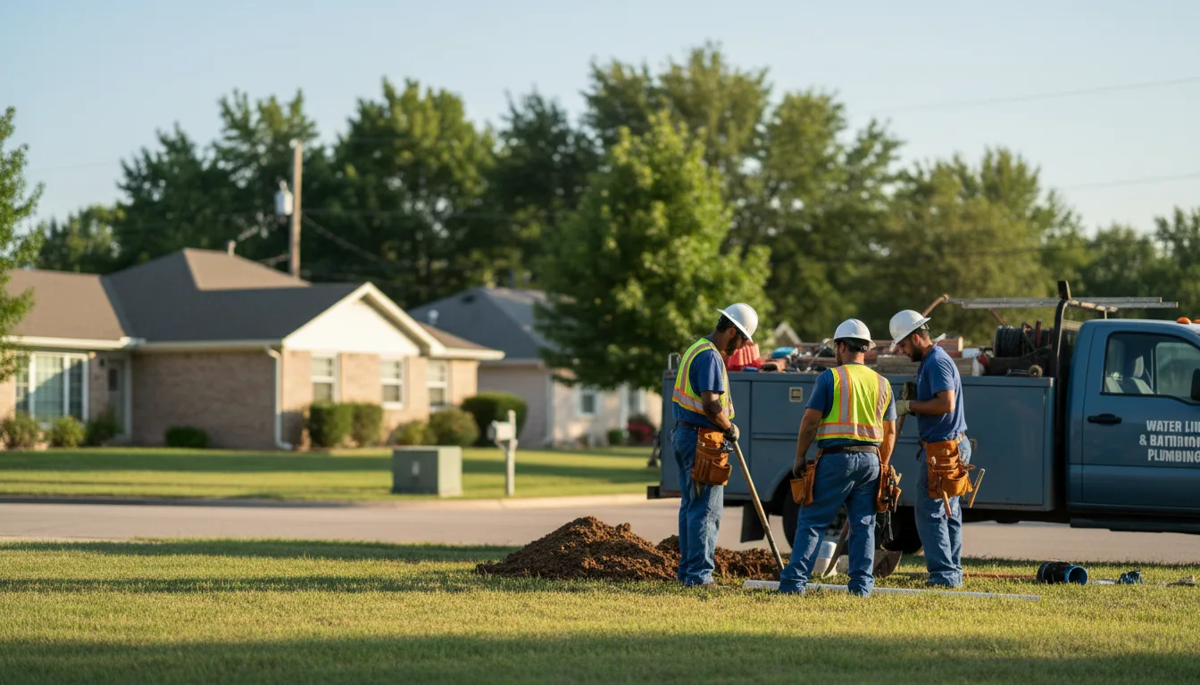 Residential water line and bathroom plumbing service in Deane, KY